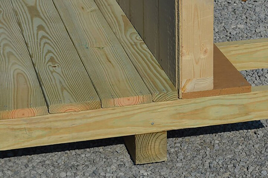 Shed Flooring Crosswise Porch Joists - JDM Outdoors